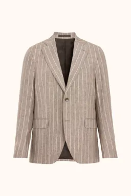 Regular Fit Linen Stipe Blazer