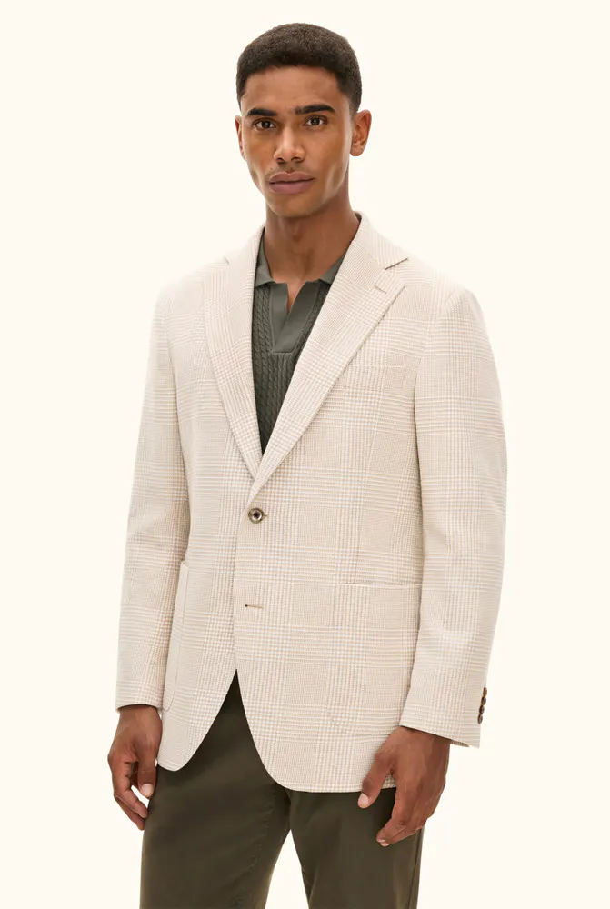 Regular Fit Rutig Kavaj
