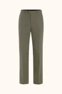 Regular Fit Strukturerade Byxor Hög Midja