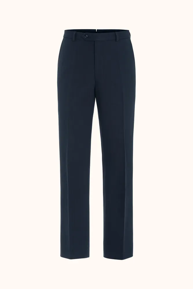 Regular Fit Strukturerte Bukser Høy Midje
