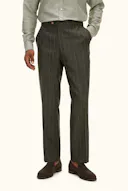 Regular Fit High Waist Striped Trousers