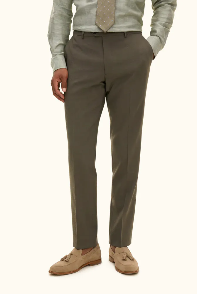 Regular Fit Seersucker Trousers