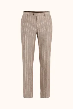 Regular Fit Randiga Linnebyxor