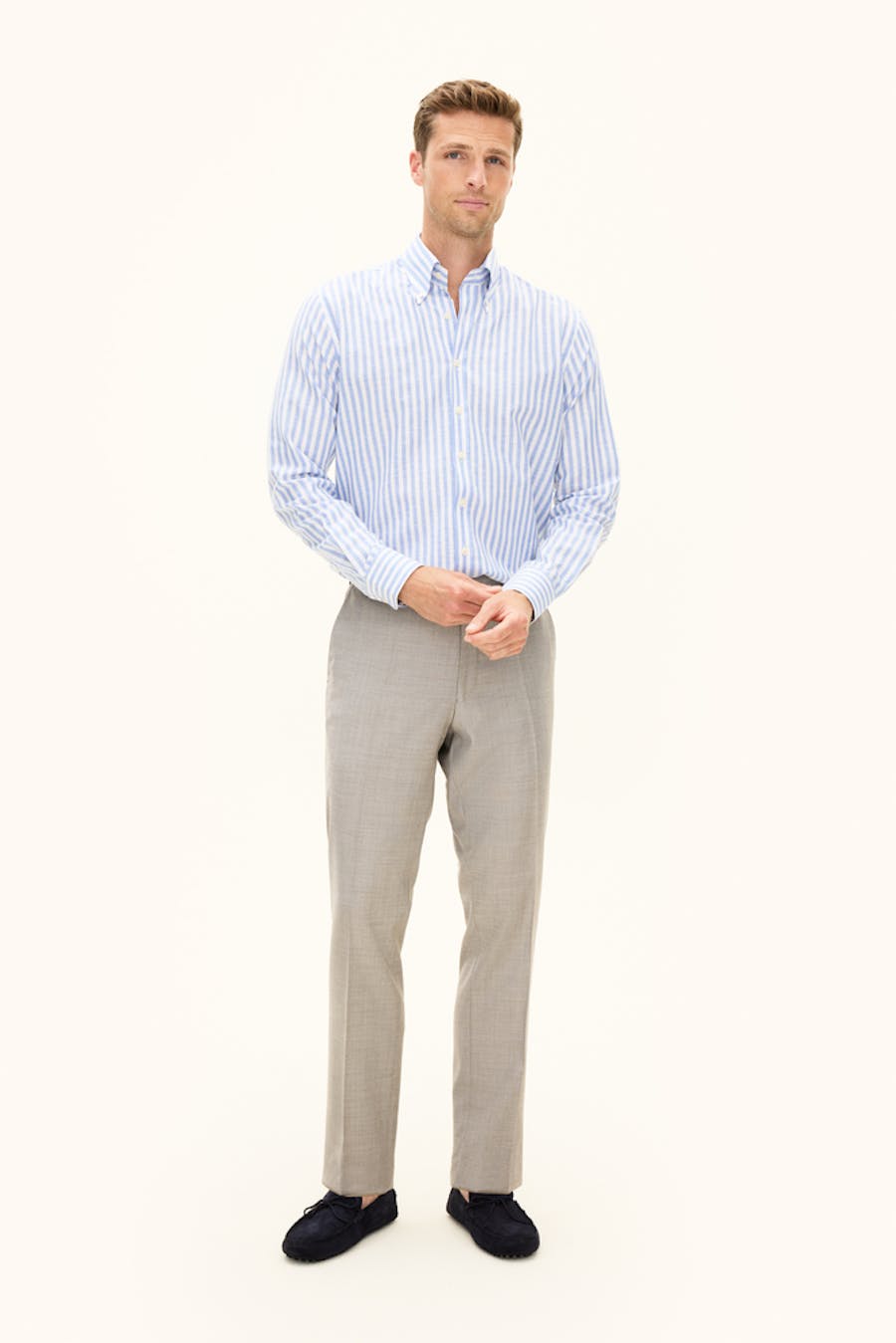 Slim Fit Wool Twill Trousers