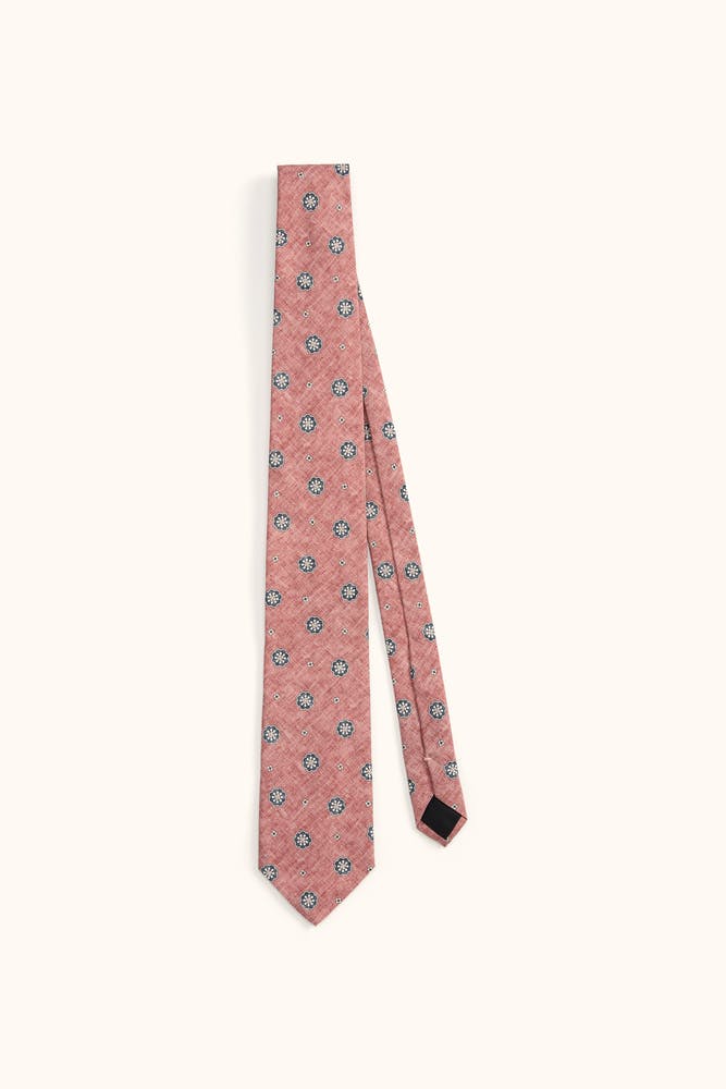 Blomstermønstret Slips Silke