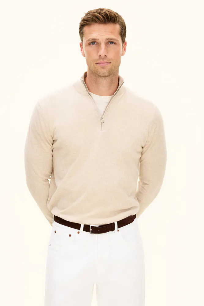 Regular Fit Half Zip Sweater