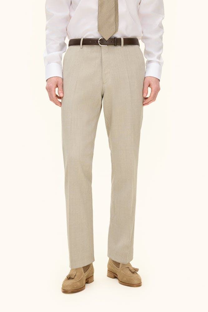 Slim Fit Strukturerte Ullbukser