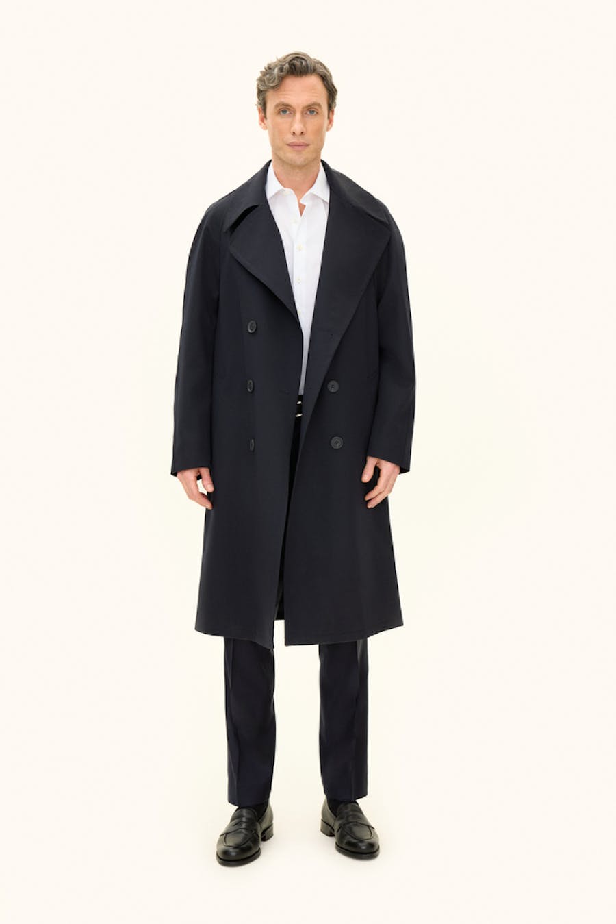 Dobbeltspent Raglan Frakk Gabardine