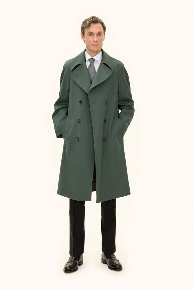 Dobbeltspent Raglan Frakk Gabardine