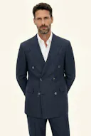 Regular Fit Dobbeltradet Stribet Blazer