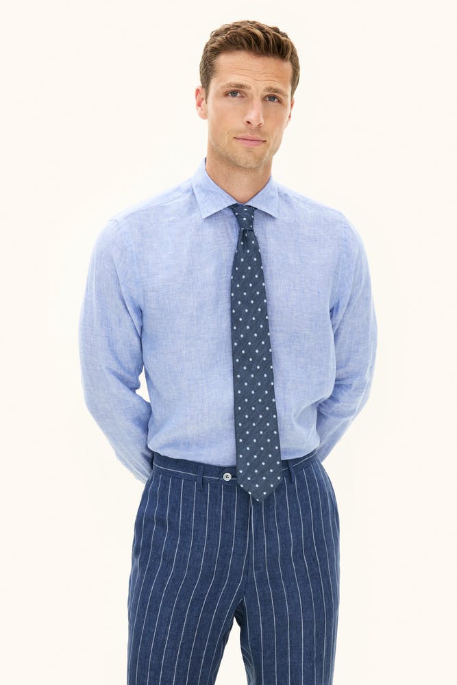 Regular Fit Cut Away Linskjorte