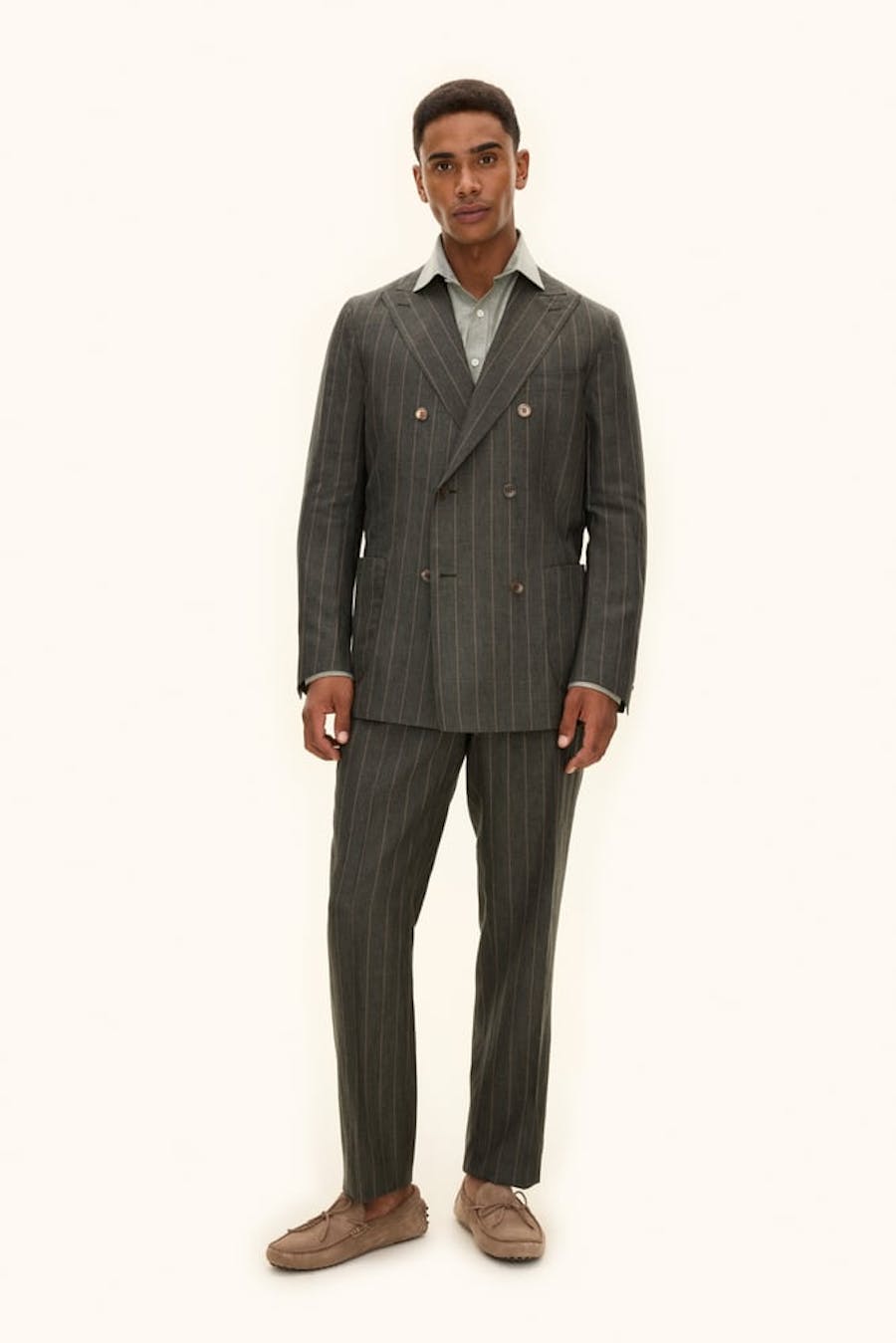 Regular Fit Dobbeltspent Stripete Dress