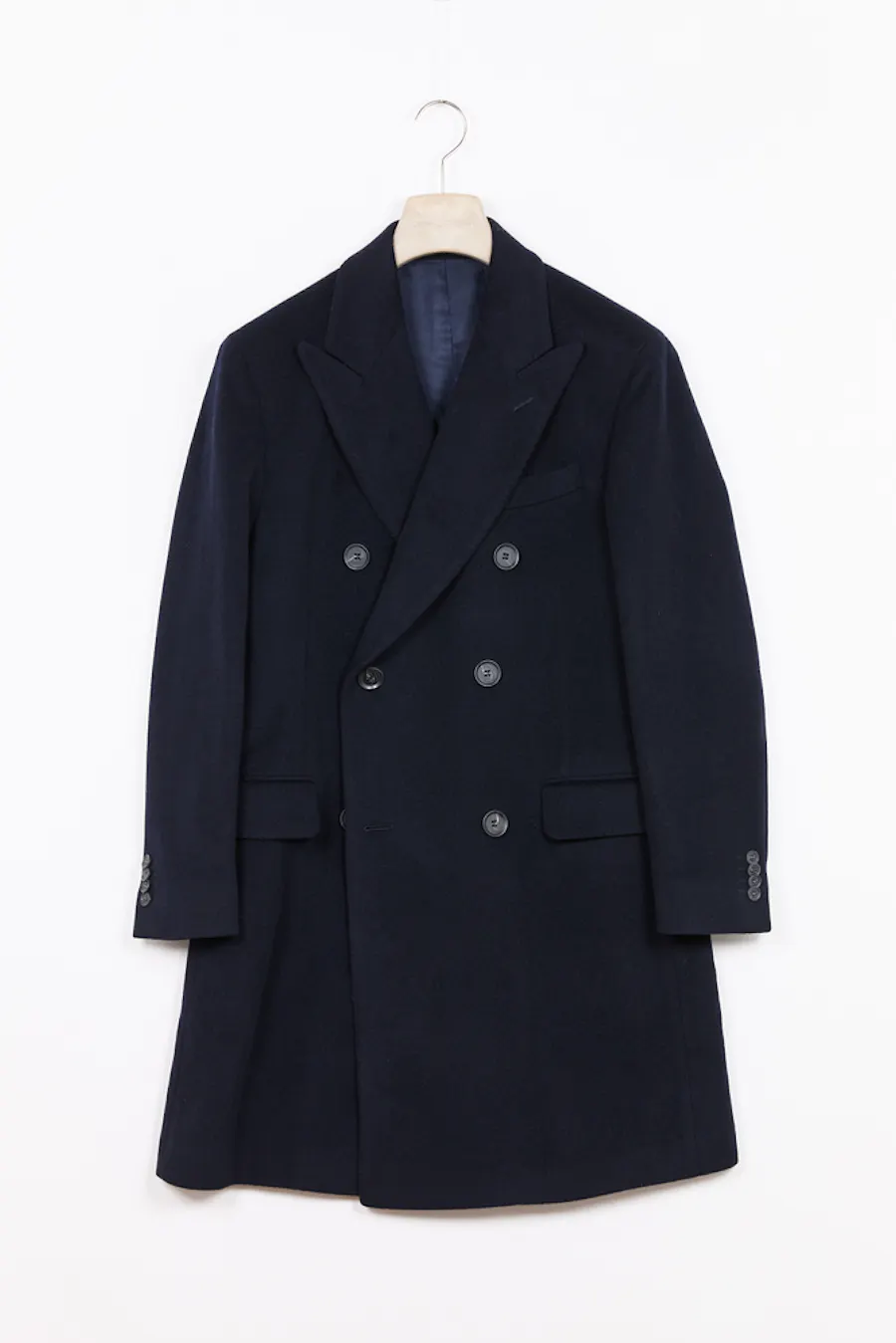 Regular Fit Dubbelknäppt Rock Borstad Ull