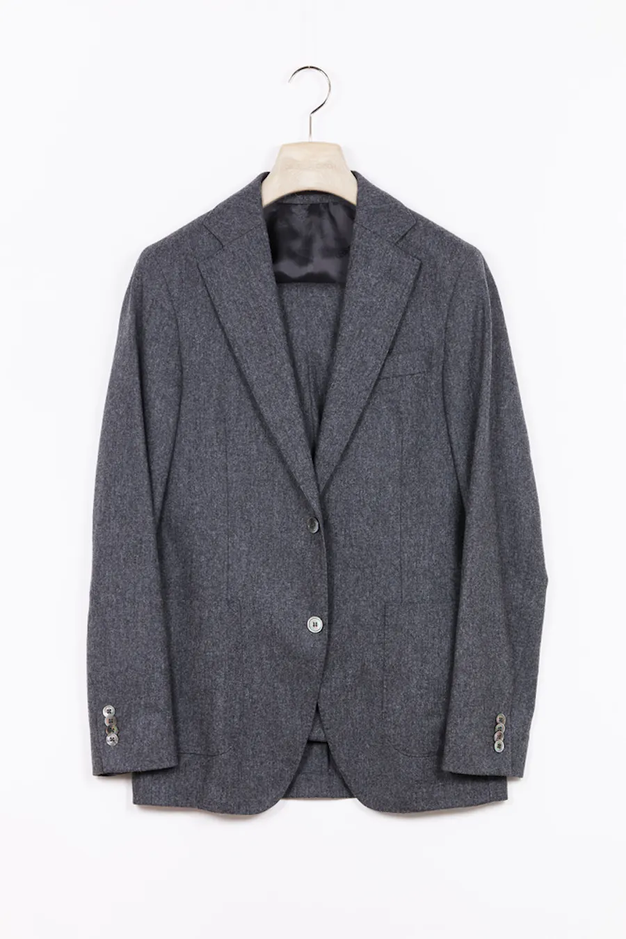 Slim Fit Flanellkostym