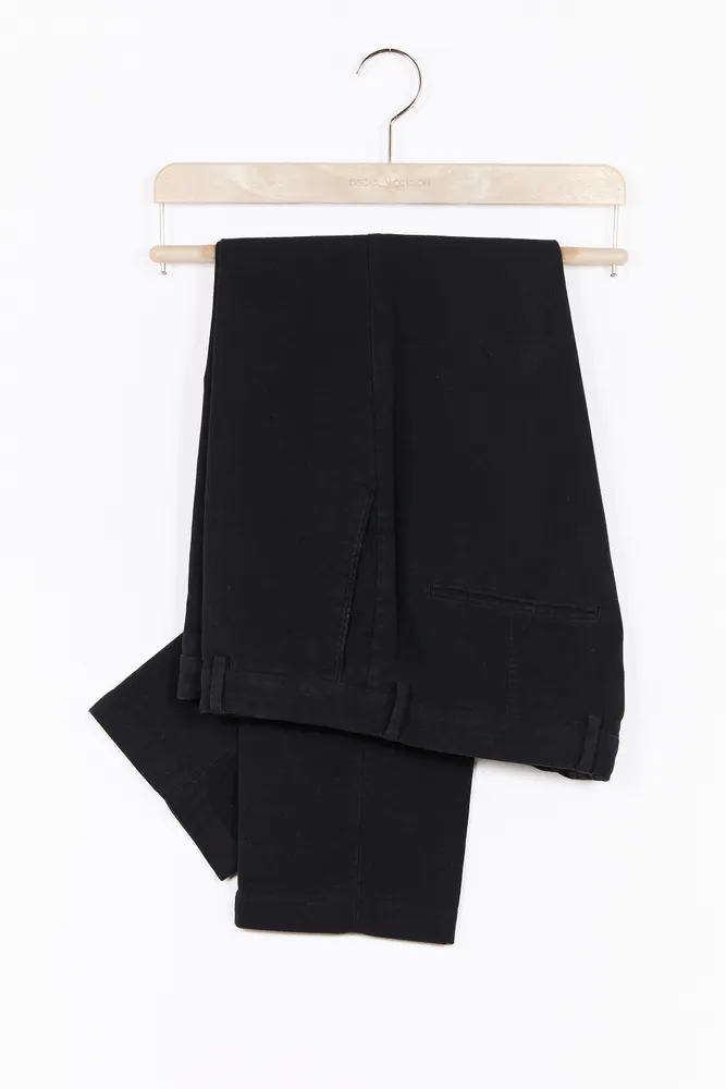 Slim Fit Byxor Borstad Bomull