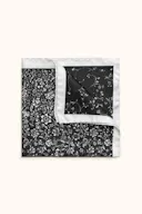 Flower Printed Silk Handkerchief