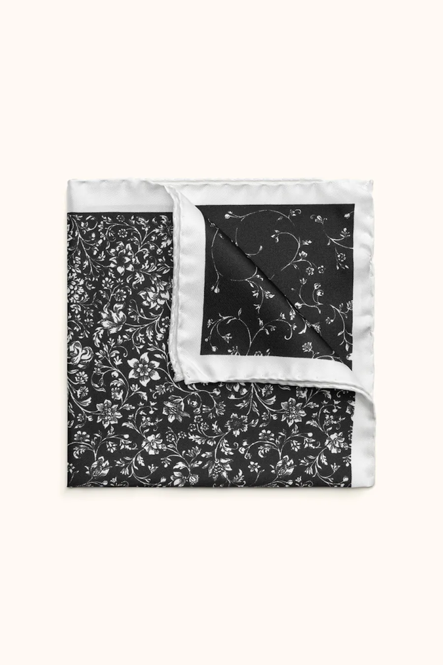 Flower Printed Silk Handkerchief