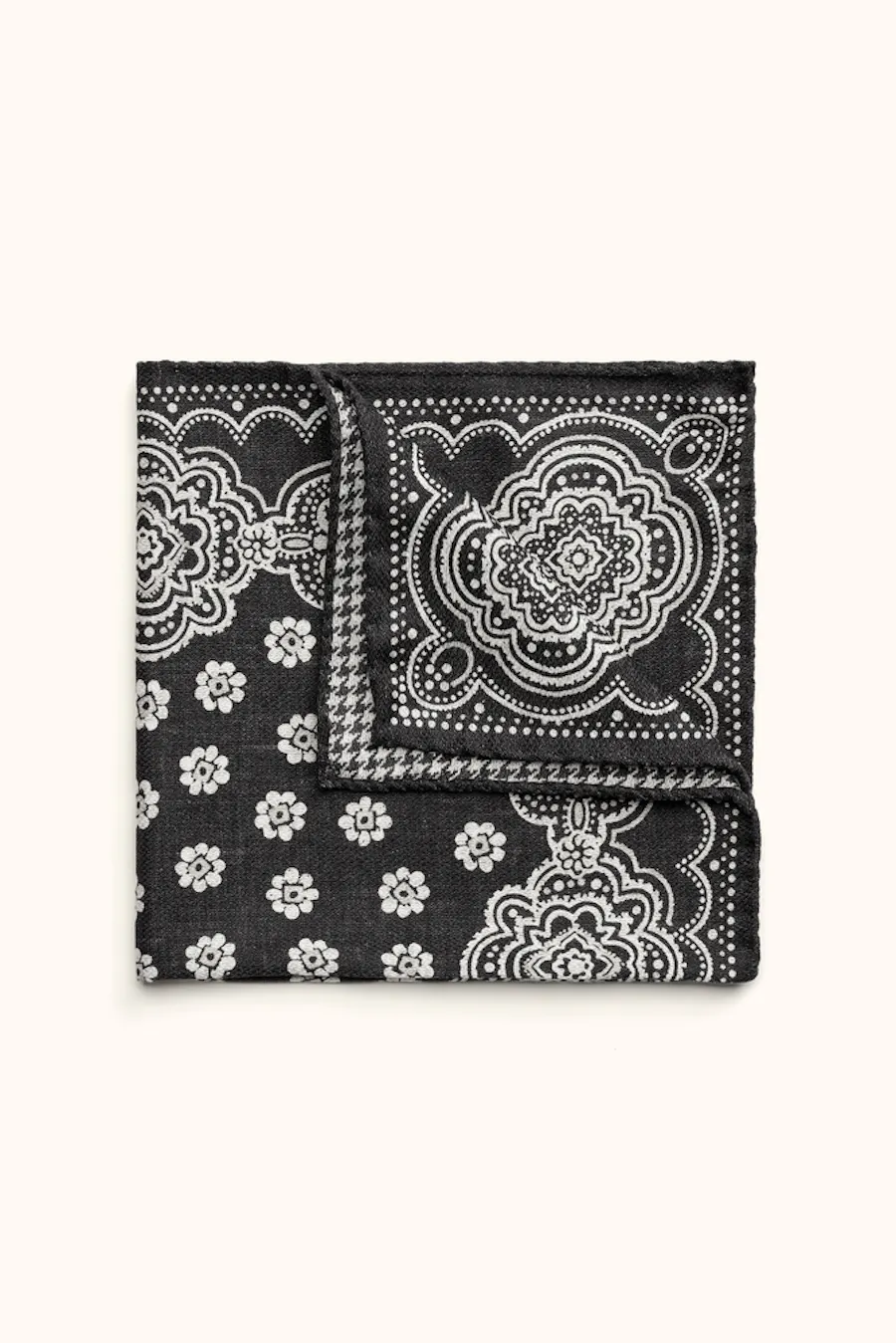 Flower Printed Silk Handkerchief