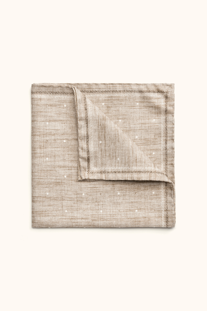Paisley Patterned Cotton Bandana - Blue | Oscar Jacobson