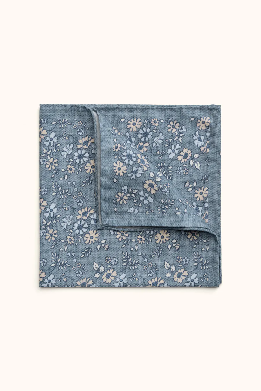 Flower Printed Silk Handkerchief