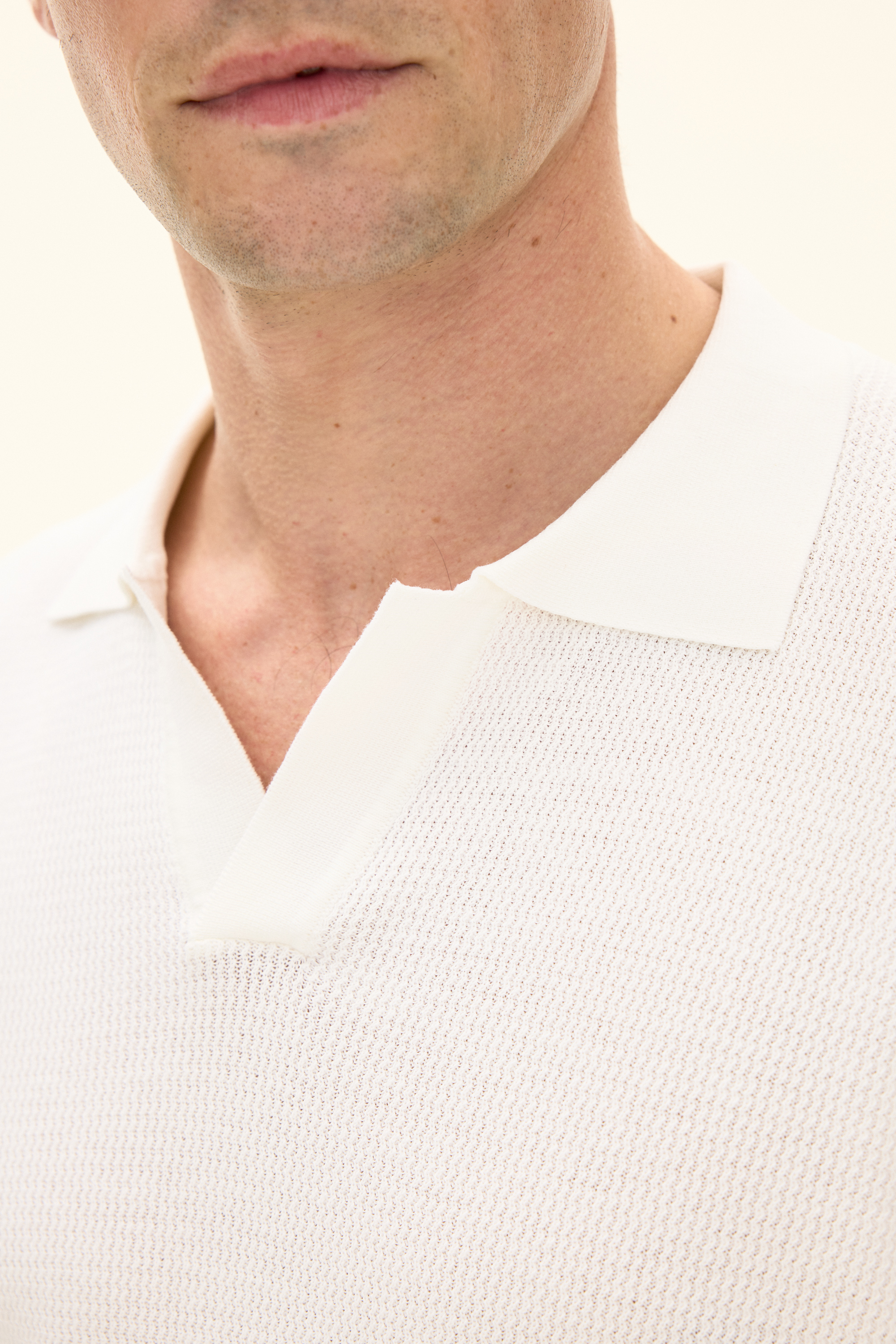 Regular Fit Cotton Polo Shirt - White | Oscar Jacobson