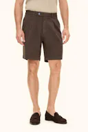 Wide Fit High Waist Twill Shorts