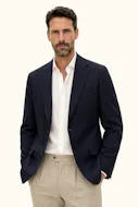 Slim Fit Randig Flanellkavaj
