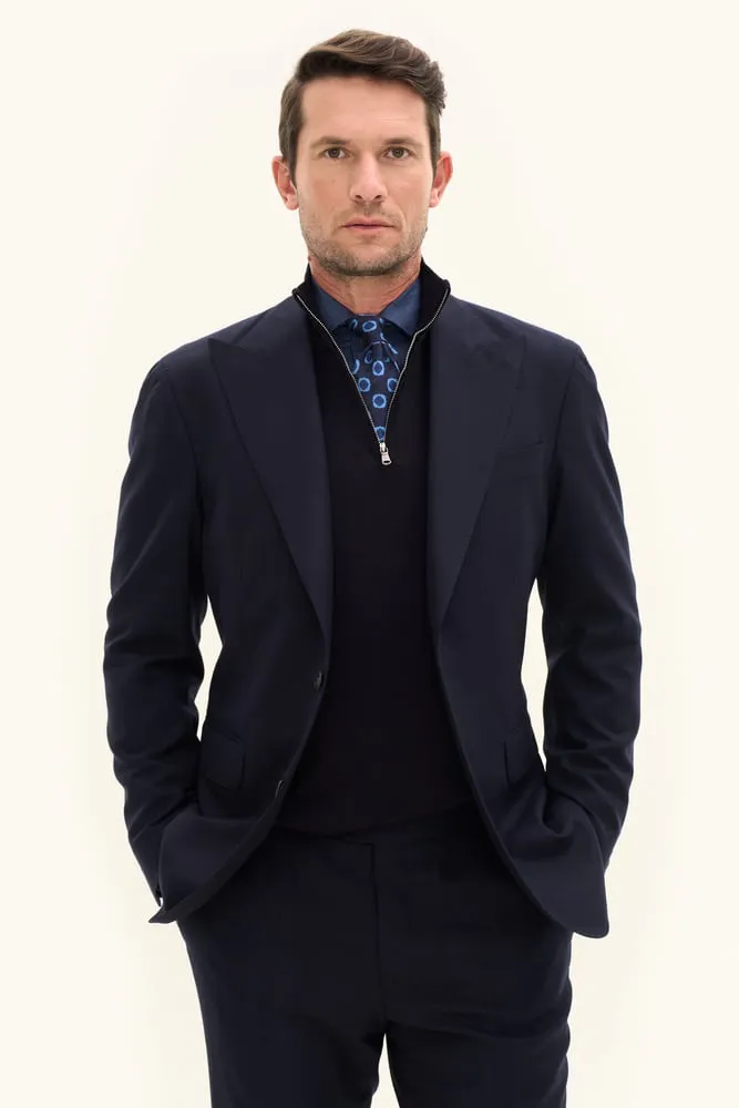 Regular Fit Blazer Børstet Ull & Kasjmir
