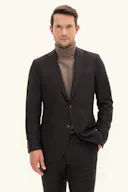 Regular Fit Kavaj Borstad Ull
