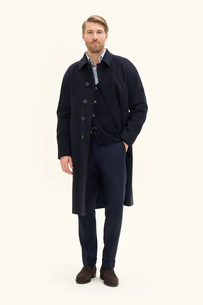 Regular Fit Brushed Wool Raglan Coat