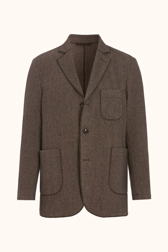 Regular Fit Overshirt Fiskebensvevd