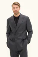 Regular Fit Double Breasted Hopsack Blazer