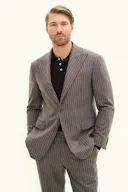 Regular Fit Kridtstribet Uldblazer