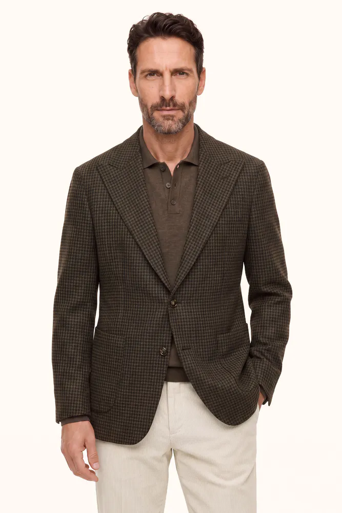 Regular Fit Houndstooth Blazer