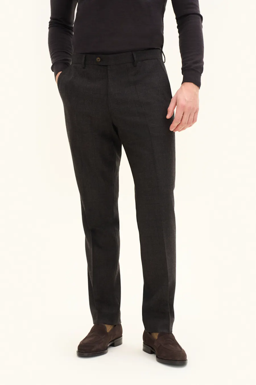 Regular Fit Glencheck Trousers