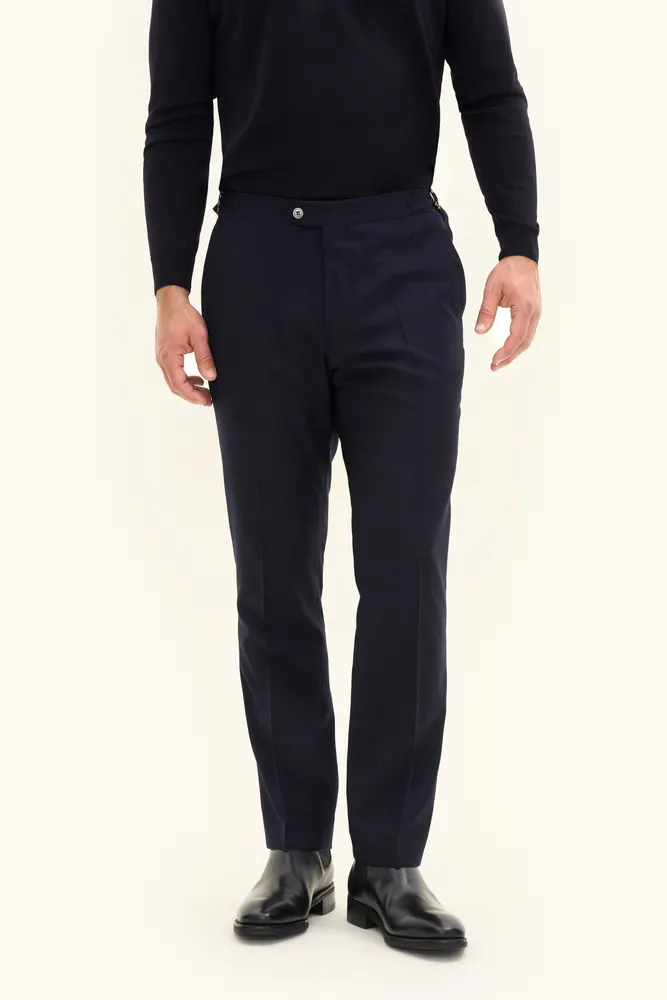 Regular Fit Wool & Cashmere Trousers