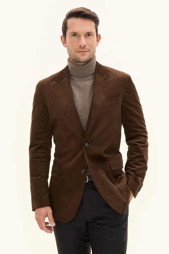 Regular Fit Kordfløyel Blazer