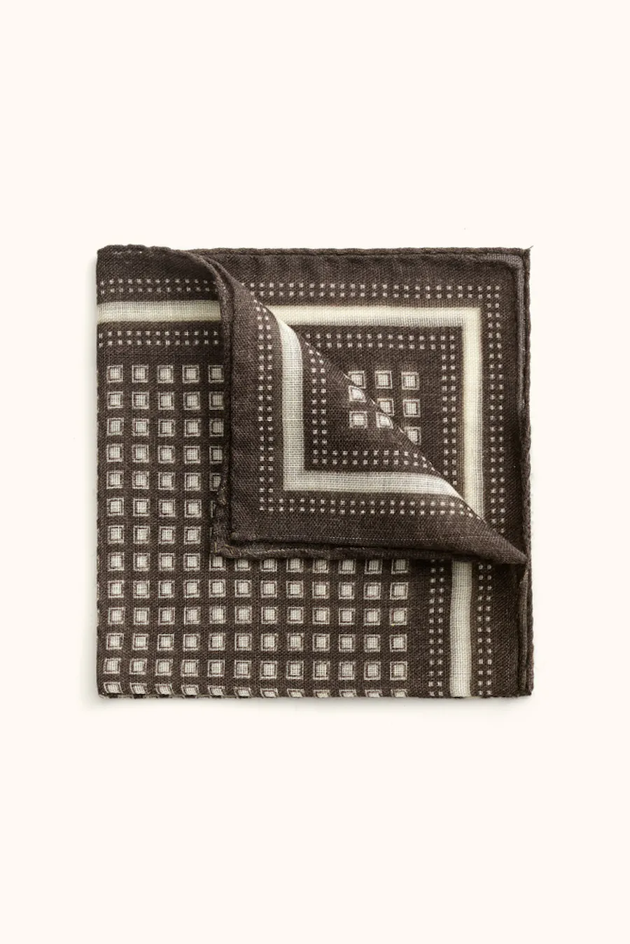 Geometrical Pattern Wool Handkerchief