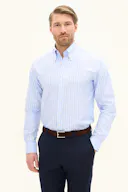 Regular Fit Button Down Royal Stripe Shirt
