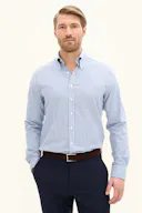 Regular Fit Button Down Royal Ternet Skjorte