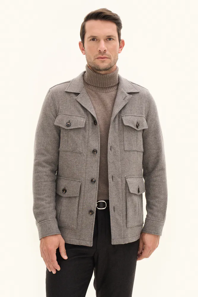 Regular Fit Overshirt Glencheck